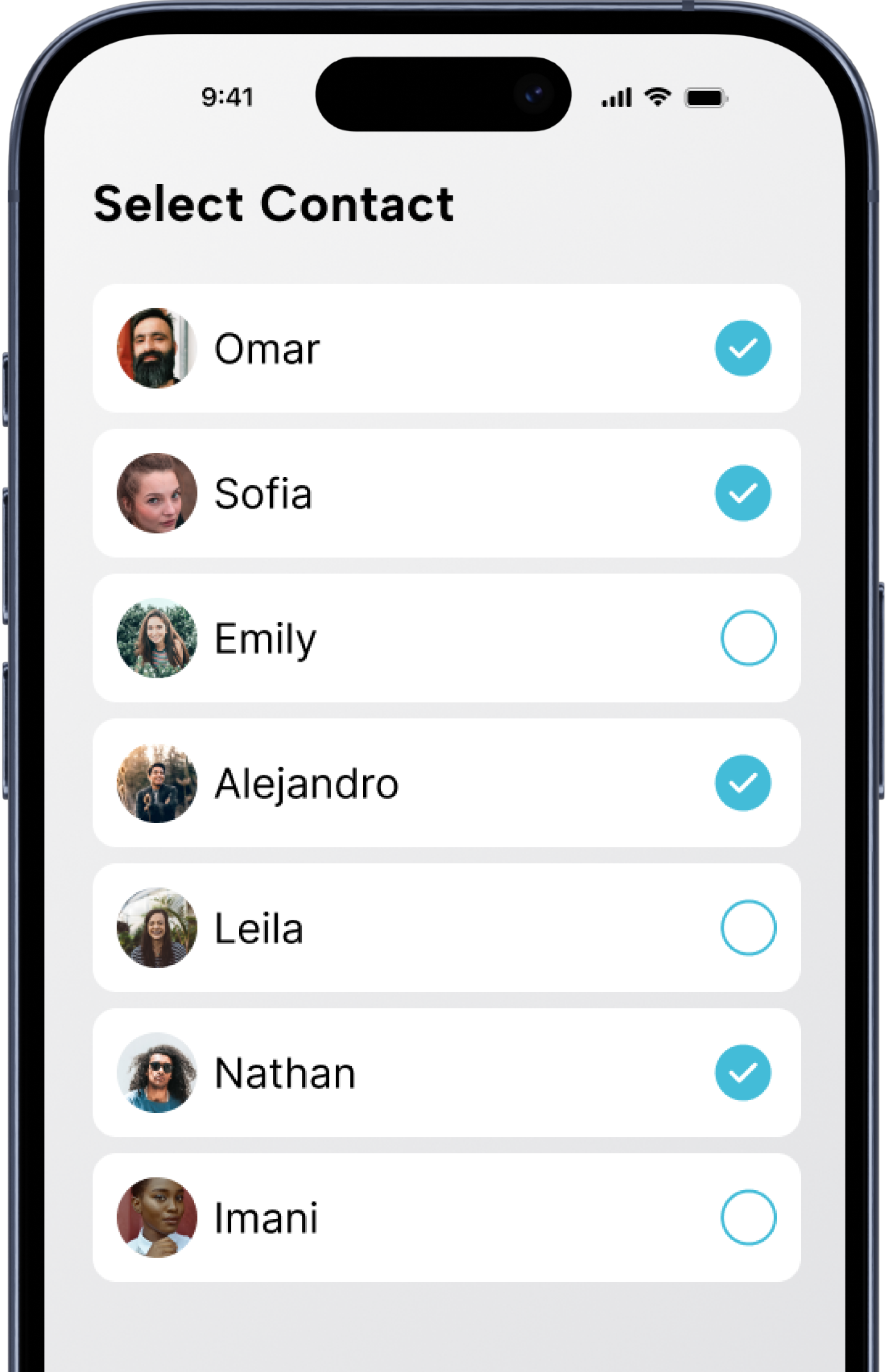 contacts page screenshot